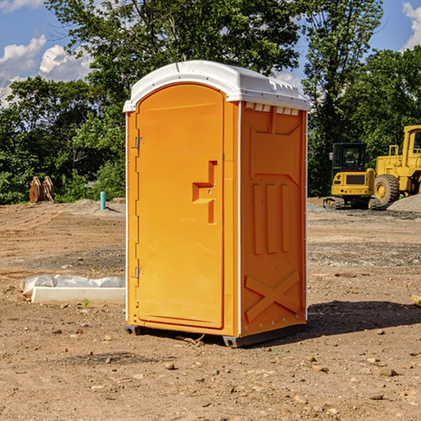 how often are the porta potties cleaned and serviced during a rental period in Schoeneck PA